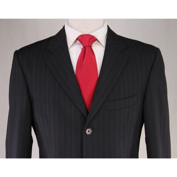 Paul Smith The Westbourne Black Textured Tonestripe 3-Btn Slim Fit Wool Suit 38R - Picture 3 of 12